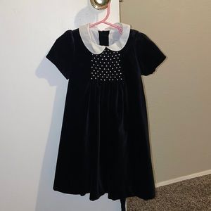 Toddlers Christmas velvet pearl dress